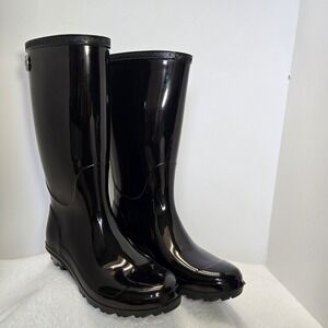 UGG Women Shaye Waterproof Pull On Rain Boots Sz 8 M US Purple Made In USA Tall